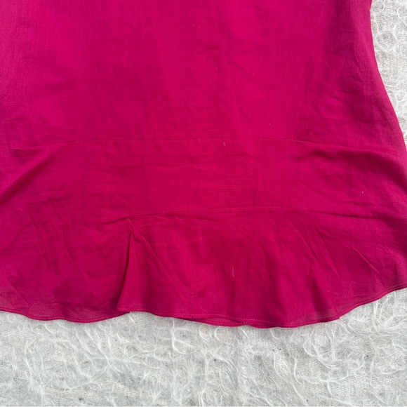 Chloé Fuchsia Silk Cross-Back Top – Size 38 (US 6) - Picture 2 of 4